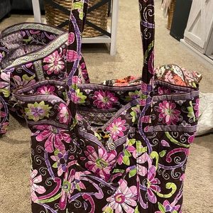 Vera Bradley small tote with lined cosmetic bag